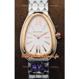 Bvlgari Montre Serpenti Seduttori Edition en Acier - Lunette Or Rose - Réplique Miroir 1:1