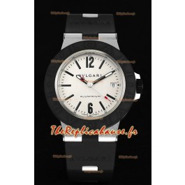 Bvlgari Réplique de Montre Aluminium 1:1 Miroir Swisss à cadran blanc 