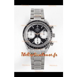 Omega Speedmaster Racing 904L Chronographe en Acier Réplique Miroir 1:1 en cadran noir