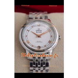 Omega De Ville - Montre automatique suisse avec boîtier en acier inoxydable et aiguilles en or rose