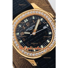 Patek Philippe Aquanaut 5067A Réplique Suisse en or jaune cadran noir - 35MM