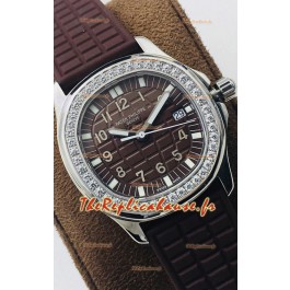 Patek Philippe Aquanaut 5067A Réplique Suisse Cadran Brun en Acier Inoxydable Lunette Diamants 35MM