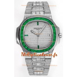 Patek Philippe Nautilus 5711/A Réplique Suisse Réplique Miroir 1:1 en Acier 904L Diamants Boîtier