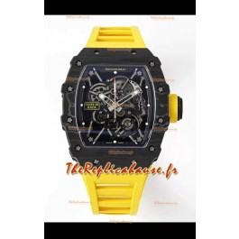 Richard Mille RM35-01 Rafael Nadal - Boîtier en fibre de carbone avec montre Super Clone Tourbillon Authentique 