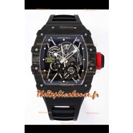 Richard Mille RM35-01 Rafael Nadal - Boîtier en fibre de carbone avec montre Super Clone Tourbillon Authentique 