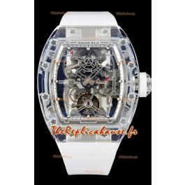 Richard Mille 56-01 Boîtier Saphirs Transparent avec Mouvement Tourbillon Suisse Véritable Super Clone