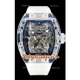 Richard Mille 56-01 Boîtier saphir transparent avec mouvement tourbillon suisse authentique Super Clone