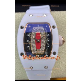 Richard Mille RM-07-01 Cadran Diamants Céramique Blanche Dames Réplique Suisse 1:1 