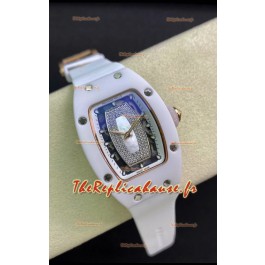 Richard Mille RM-07-01 Cadran Diamants Céramique Blanche Dames Réplique Suisse 1:1 