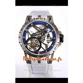 Roger Dubuis Excalibur Spider Flying Tourbillon Squelette Titanium Casing 45MM 1:1 Miroir Montre Suisse