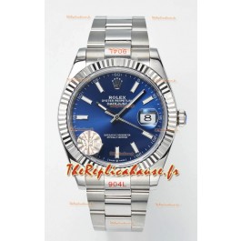 Mouvement Cal.3235 Montre Suisse Rolex Datejust Réplique Miroir 1:1 904L Acier 41MM - Cadran bleu