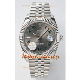 Rolex Datejust Cal.3235 WIMBLEDON Montre Suisse Réplique Miroir 1:1 904L Acier 41MM - Cadran Gris 