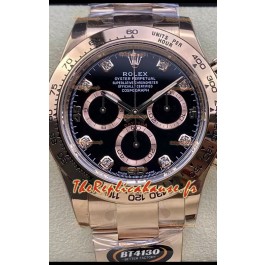 Montre Rolex Cosmograph Daytona M116505 Mouvement Original Cal.4130 - Acier 904L - Or Rose