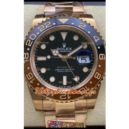 Rolex GMT Masters II M126715CHNR Or Everose Réplique Suisse Montre Miroir 1:1 - Acier 904L 