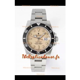 Montre Rolex Submariner DiW, boîtier en acier inoxydable, lunette en céramique noire, édition cadran gris 