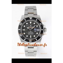 Montre Rolex Submariner DiW, boîtier en acier inoxydable, lunette en céramique noire, édition cadran rose 