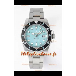 Montre Rolex Submariner DiW boîtier en acier inoxydable lunette en céramique noire cadran bleu édition 