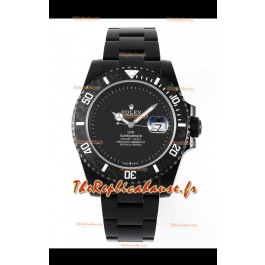 Montre Rolex Submariner DiW Boîtier Acier DLC Lunette Céramique Noire Edition 