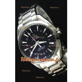 Montre Omega Seamaster Aqua Terra GMT 150M 43 mm Répliquée à l’identique 1:1 Cadran Noir