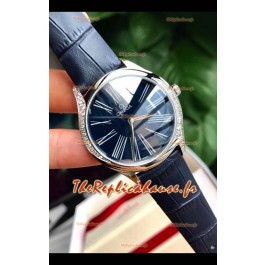 Omega De Ville Tresor Edition Montre Suisse à Quartz 36MM Boîtier Acier Cadran Bleu