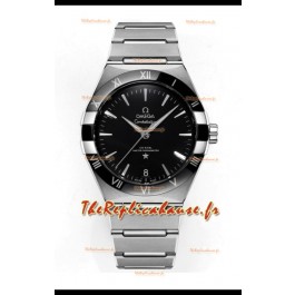 Omega Co-Axial Constellation Acier inoxydable Cadran noir Réplique miroir 1:1 41MM