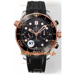 Omega Seamaster Co-Axial Master Chronograph Cadran noir bicolore 44MMRéplique miroir 1:1