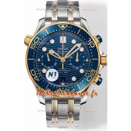 Omega Seamaster Co-Axial Master Chronograph - Cadran bleu bicolore - 44 mm - Réplique miroir 1:1