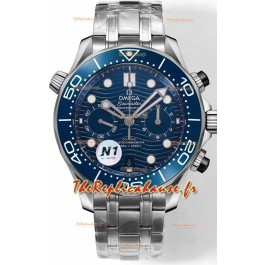 Omega Seamaster Co-Axial Master Chronographe Acier Inoxydable Cadran Bleu 44MM Réplique miroir 1:1