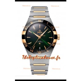 Omega Co-Axial Constellation Deux tons Noir Cadran Vert Réplique miroir 1:1 41MM