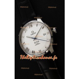 Omega De-Ville Annual Calendar Co-Axial Montre Réplique Suisse 1:1 Miroir Édition cadran blanc