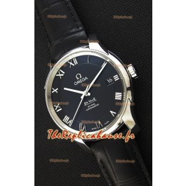 Omega De-Ville Annual Calendar Co-Axial Montre Réplique Suisse 1:1 Miroir Édition cadran noir