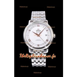 Montre Omega De Ville Prestige Co-Axial 36.8MM cadran blanc 1:1 réplique miroir suisse 