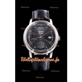 Omega De Ville Prestige Réserve de marche 904L Acier 1:1 Miroir Montre suisse Cadran gris