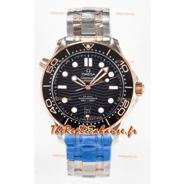 Omega Seamaster Super Clone 300M Master Chronometer Montre 2 tons bleu suisse