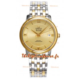 Omega De Ville Co-Axial Chronometer 36.8MM Montre Suisse Réplique avec boîtier bicolore