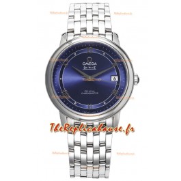Omega De Ville Co-Axial Chronometer 36.8MM Montre Suisse Réplique avec cadran bleu clair 