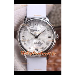 Omega De Ville Cadran Floral Mouvement à Quartz Suisse - Boîtier Acier 