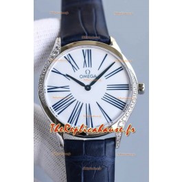 Omega De Ville Tresor Edition Montre Suisse à Quartz 36MM Boîtier Acier Cadran Blanc