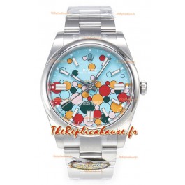 Rolex Oyster Perpetual Super Clone REF# 124300 Cadran Célébration en 41MM ETA 3230 Réplique Montres 