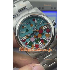 Montre Rolex Oyster Perpetual REF# 124300 cadran célébration en 41MM Mouvement automatique ETA 3230 