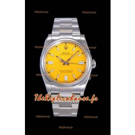 Montre Rolex Oyster Perpetual REF#124300 41MM Cal.3230 Mouvement Réplique Suisse Cadran Jaune Acier 904L Réplique Miroir 1:1