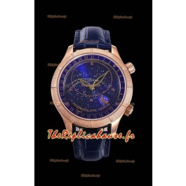 Montre Patek Philippe 6102R Grand Compilations Handwind Réplique Suisse - Lunette robuste cadran bleu