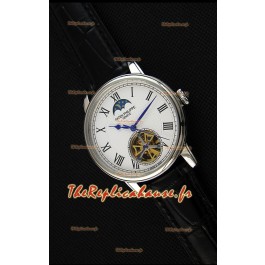 Montre Patek Philippe Japanese MoonPhase Tourbillon à Cadran Blanc Répliquée