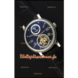 Montre Patek Philippe Japonaise MoonPhase Tourbillon à Cadran Noir Réplique