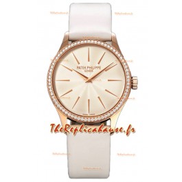 Patek Philippe Calatrava 4997 Ladies Cadran Or Rose jaune avec Mouvement Automatique Suisse 