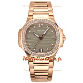 Patek Philippe Nautilus 7118R 35MM Cadran gris or rose Montre réplique 1:1 