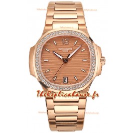 Patek Philippe Nautilus 7118R 35MM Cadran et boîtier or rose Montre réplique 1:1 