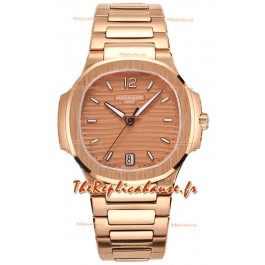 Patek Philippe Nautilus 7118R 35MM 1:1 Boîtier et cadran or rose ontre réplique 1:1 