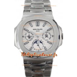 Patek Philippe Nautilus 5740 Perpetual Calendar Acier inoxydable Cadran blanc Montre réplique suisse 