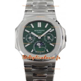 Patek Philippe Nautilus 5740 Quantième Perpétuel Acier Cadran Vert Montre réplique suisse 
